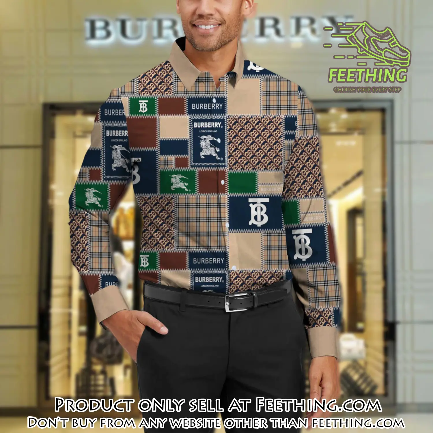 Burberry long sleeves button down shirt for elegant men lsb1006 ft5557051